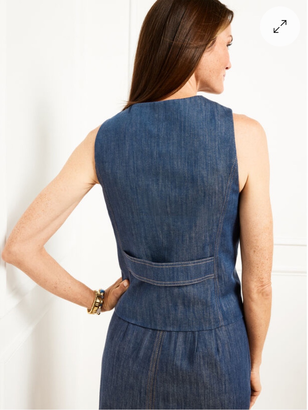 Talbots Refined Denim Vest top - Picture 2 of 9